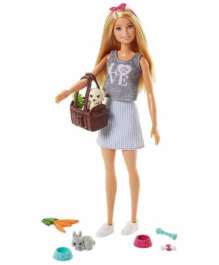 Barbie Doll with Pets Grey - Height 28 