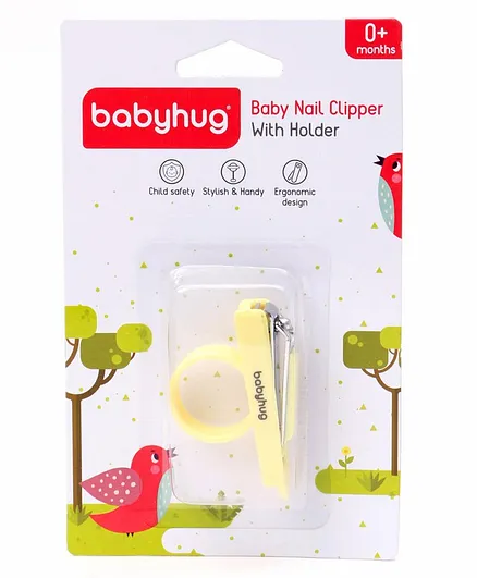 Babyhug Nail Clipper With Holder - Yellow