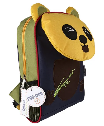 My Milestones Kids Toddlers Backpack Panda- Navy & Yellow