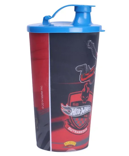Hot Wheels Big Plastic Cup With Lid Multicolour 