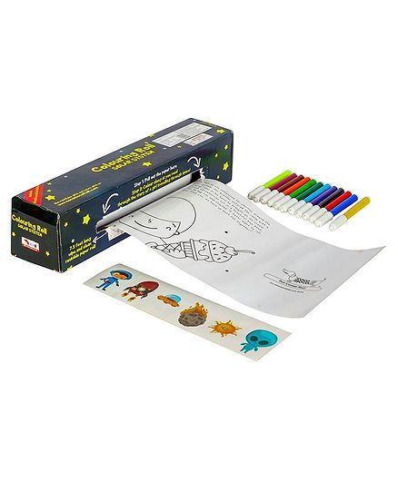 Cocomoco Kids Solar System Colouring Roll Story Book With