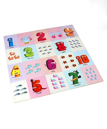 Hrijoy Eva Puzzle Mini Mat With Numbers - Multicolour