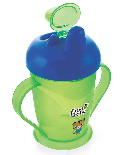 Beebaby Twin Handle Spout Sipper Cup Blue & Green - 180 ml