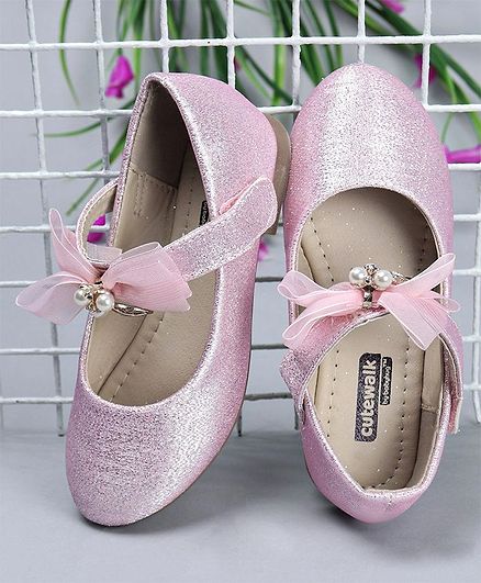Babyhug Belly Shoes Bow Applique - Pink 
