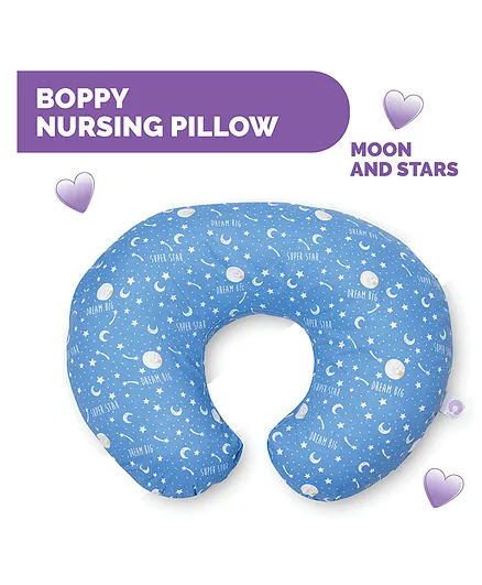 Chicco Boppy Feeding Pillow Moon & Star Print - Blue