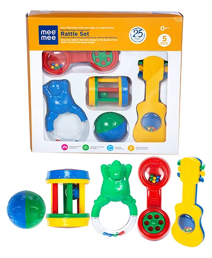 Mee Mee Cute Companion Rattle Set Pack of 5 - Multicolor
