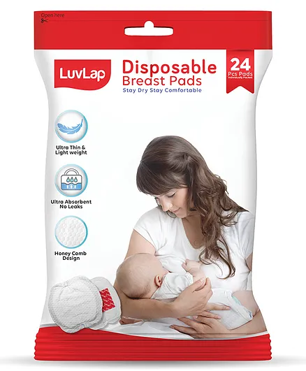 LuvLap Disposable Breast Pads - 24 Pieces