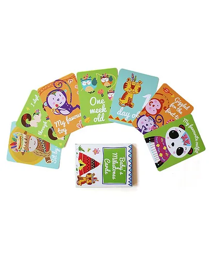 Shumee Baby's Precious Milestones Cards Green - Pack of 30 