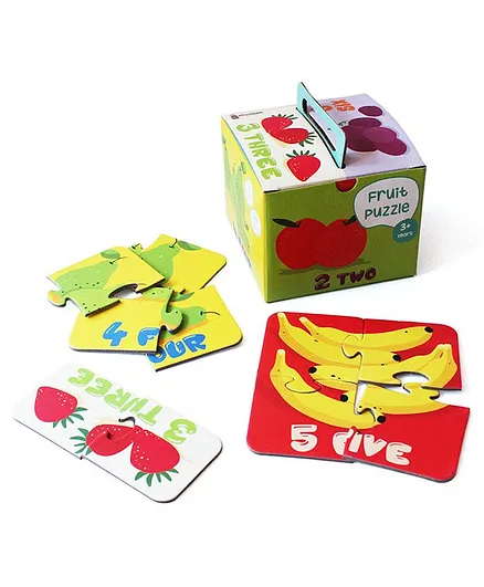 Shumee Fruit Jigsaw Puzzle Pack of 6 - Multicolor