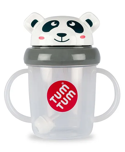 Tum Tum Tippy Up Panda Cup Grey - 200 ml