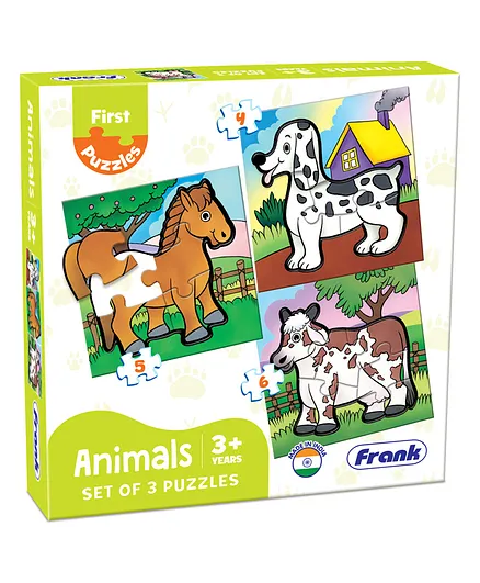 Frank Play And Learn Animals Jigsaw Puzzle Set of 3 - 15 Pieces Online  India, Buy Puzzle Games & Toys for (3-6 Years) at  - 2833579