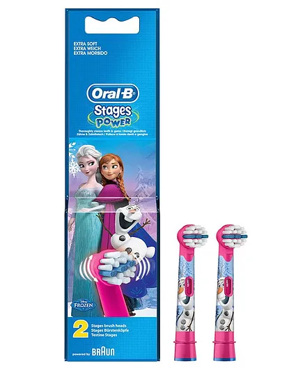 Oral-B Kids Electric Rechargeable Frozen Toothbrush Heads Pack of 2 (Print and Color May Vary)