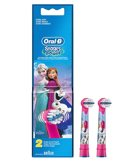 Oral-B Kids Electric Rechargeable Frozen Toothbrush Heads Pack of 2 (Print and Color May Vary)