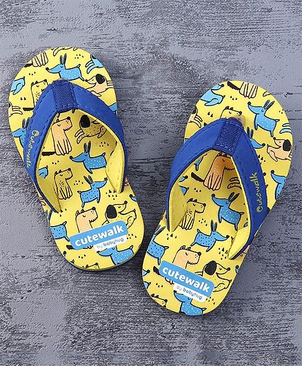 dog print flip flops