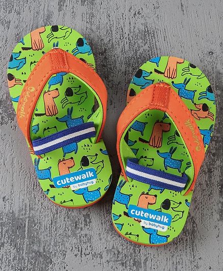 dog print flip flops