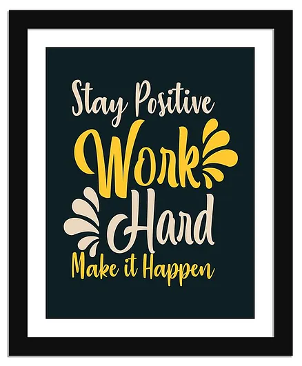 Wens Front Acrylic Glass Framed Poster Inspirational Quotes - Multicolor