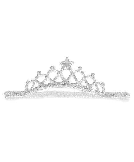 Bembika Rhinestone Tiara Crown - Silver