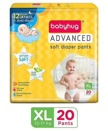 Babyhug Advanced Soft Diaper Pants, Extra Large, XL