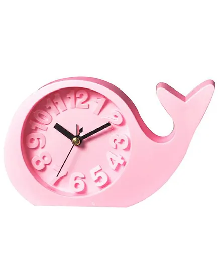 EZ Life Whale Shape Desk Alarm Clock - Pink