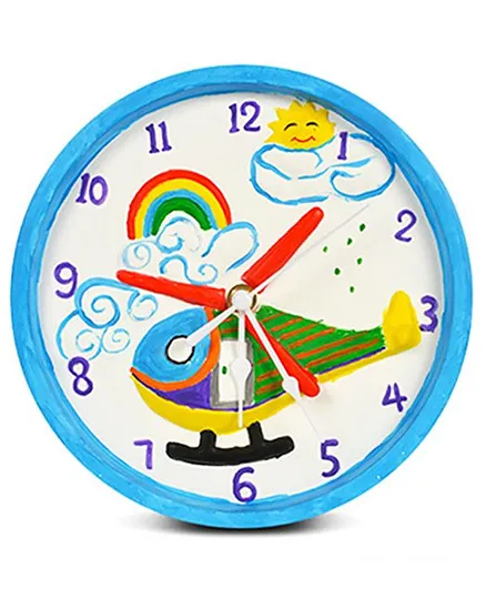 EZ Life DIY Helicopter Paint Your Clock Kit