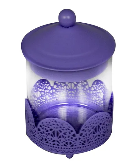 EZ Life Multipurpose Metal Jar With Stand - Purple 