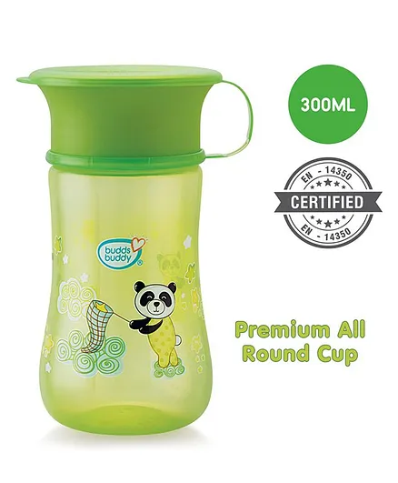 Buddsbuddy Premium All Round Cup with Single Handle Green - 300 ml