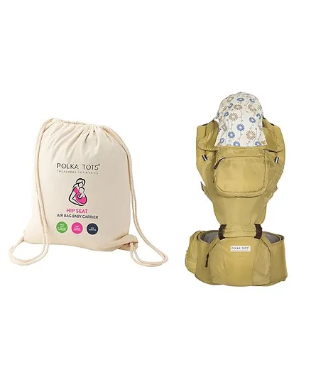 Polka Tots Baby Hip Seat Carrier - Cream