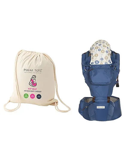 Polka Tots Baby Hip Seat Carrier - Blue