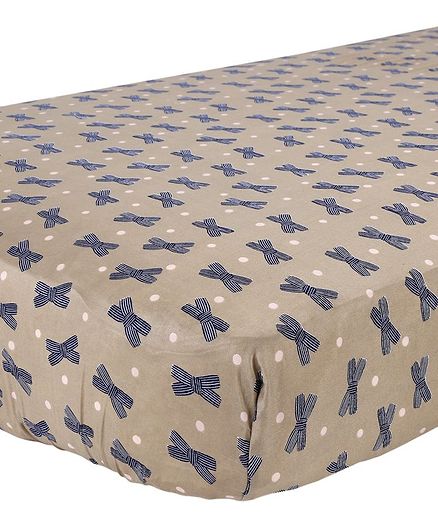 My Milestones Crib Sheet Bows Print Brown Online In India Buy