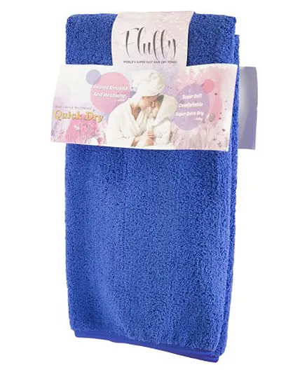 Quick Dry Fluffy Towel  - Cobalt