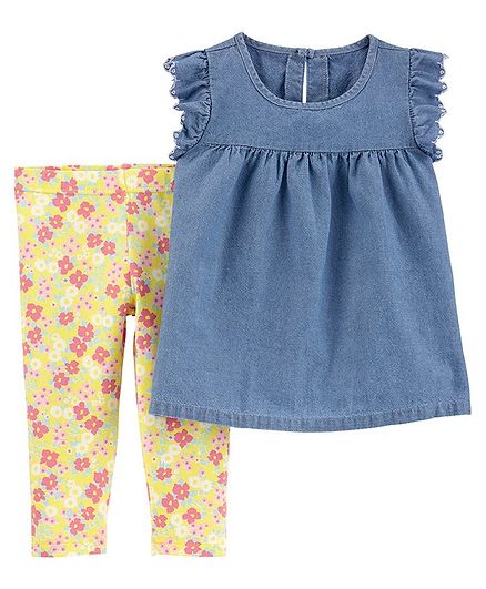 Carter/'s NWT 12M Infant Girl Top Pant Legging Set $24