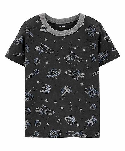 Carter's Short Sleeves Tee Space Print - Grey