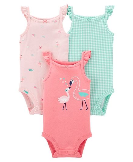 Yellow//Multi Carters Baby Girls Size 18 Months Sleeveless Fish Romper