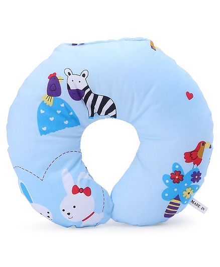 Neck Support Pillow Zebra Bird Bunny Print Blue Online In India