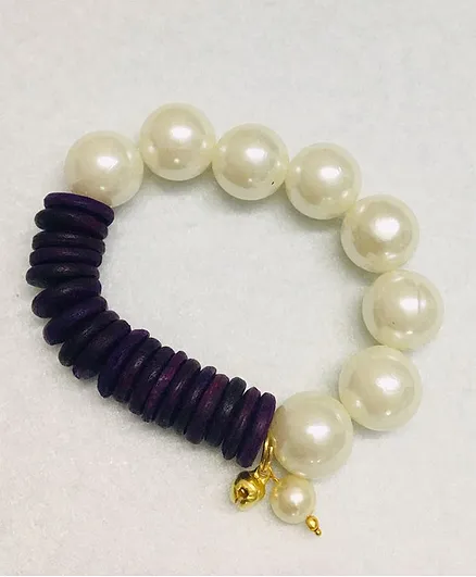 Funkrafts Pearl Decorated Bracelet - Purple
