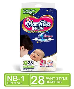 MamyPoko Extra Absorb Pant Style Diapers New Born - 28 Pieces