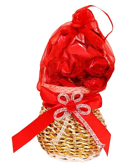 Skylofts Chocolate Basket Rakhi Gift Set Pack of 10 - Multicolor