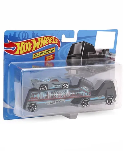 Hot Wheels Park & Play Car With Detachable Trailer - Grey