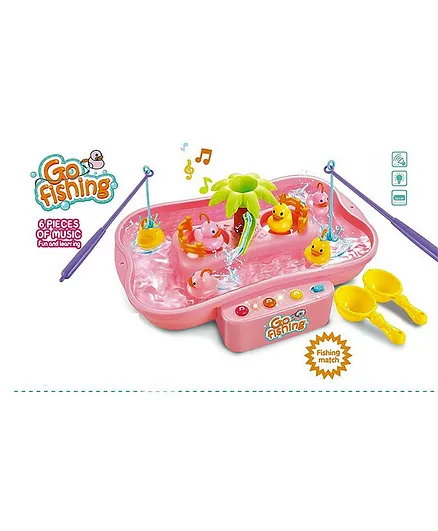 YAMAMA game for kids with Fishes Music,Lights and running water - Pink