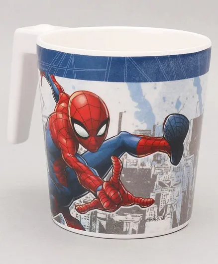 Marvel Coffee Mug Spider Man Print Off White & Blue - 320 ml