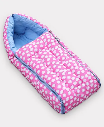 ZOE Sleeping Bag Polka Print - Pink