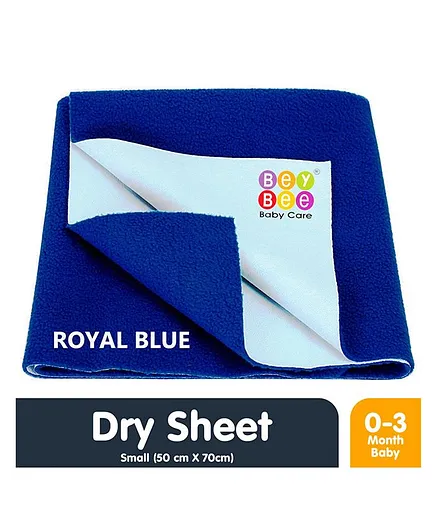 Bey Bee Waterproof Bed Protector Dry Sheet Small - Royal Blue 