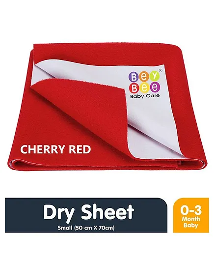 Bey Bee Waterproof Bed Protector Dry Sheet Small - Red 