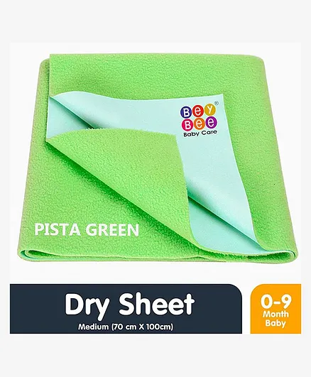 BeyBee Waterproof Bed Protector Dry Sheet Medium - Light Green