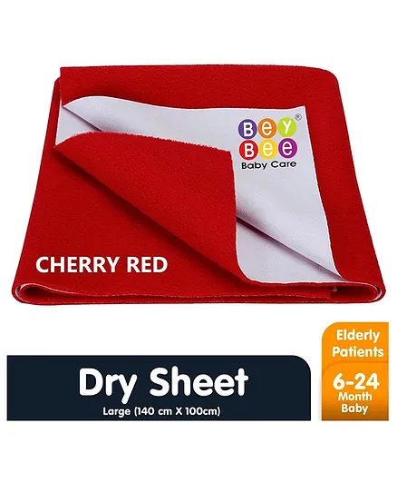 Bey Bee Waterproof Bed Protector Dry Sheet Large - Red 