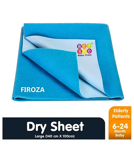 BeyBee Waterproof Baby Bed Protector Dry Sheet for New Born Babies Large - Firoza