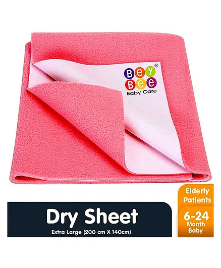 Bey Bee Waterproof Bed Protector Dry Sheet Extra Large - Salmon Rose 