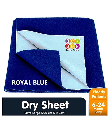 Bey Bee Waterproof Bed Protector Dry Sheet Extra Large - Royal Blue 