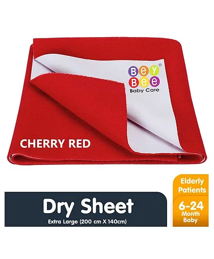 Bey Bee Waterproof Bed Protector Dry Sheet Extra Large -  Red 