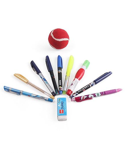 Cello Cricket Fever Stationery Box With Ball Multicolor